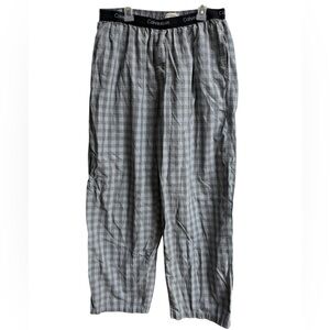 Calvin Klein Black and Gray Checkered Joggers